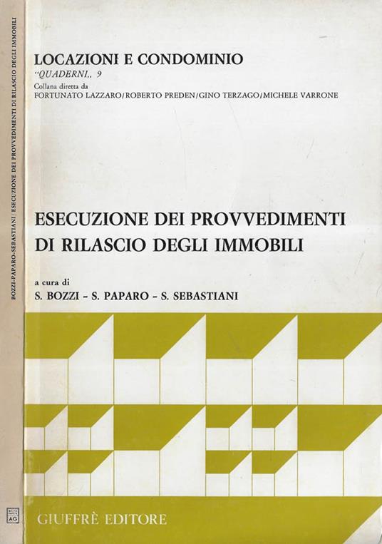 Esecuzione dei provvedimenti di rilascio degli immobili - copertina