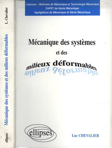 Mécanique des systèmes et des milieux dèformables - copertina