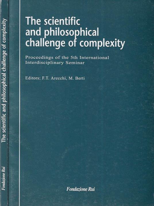 The scientific and philosophical challenge of complexity - copertina