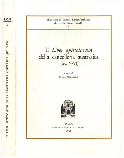 Il Liber epistolarum della cancelleria austrasica (sec. V-VI) - copertina