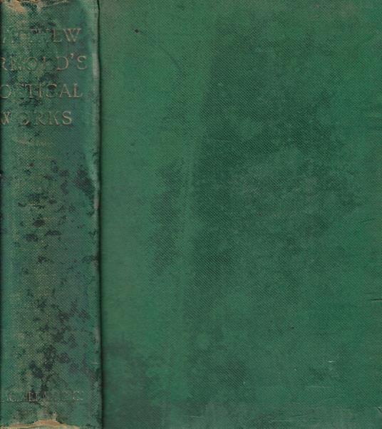 Poetical works - Matthew Arnold - copertina