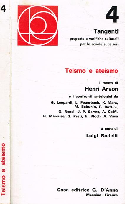 Teismo e ateismo - Henri Arvon - copertina