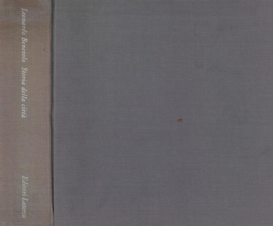Storia della città - Leonardo Benevolo - copertina