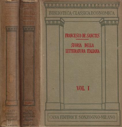 Storia della Letteratura Italiana. Vol. I, Vol. II - Francesco De Sanctis - copertina