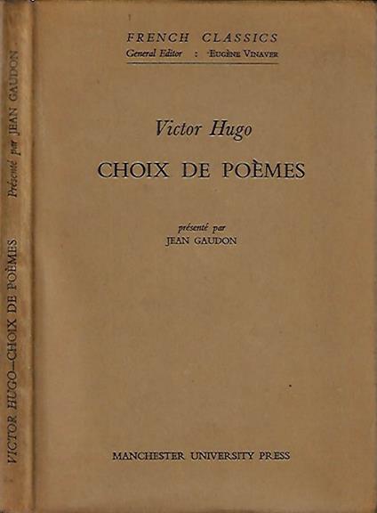 Choix De Poemes - Victor Hugo - copertina