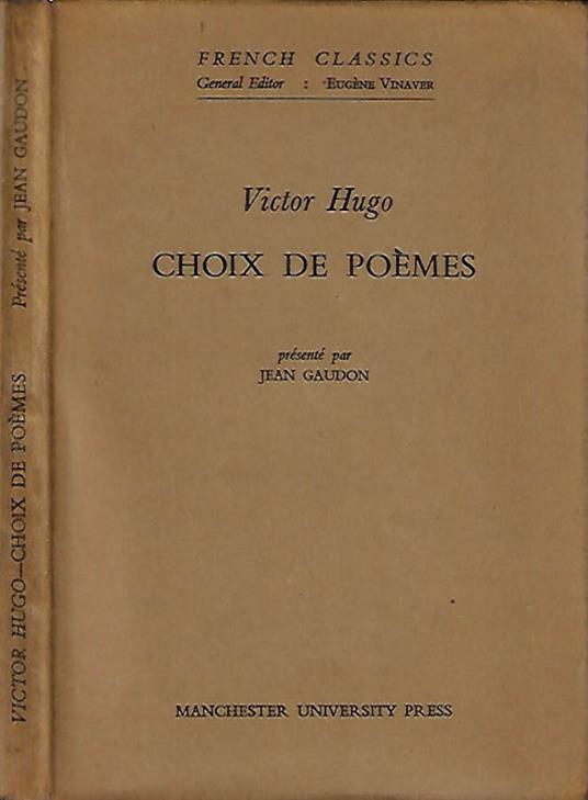 Choix De Poemes - Victor Hugo - copertina