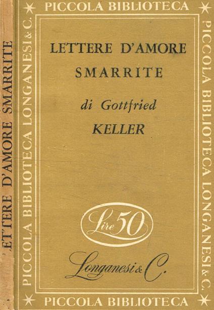 Lettere d'amore smarrite - Gottfried Keller - copertina