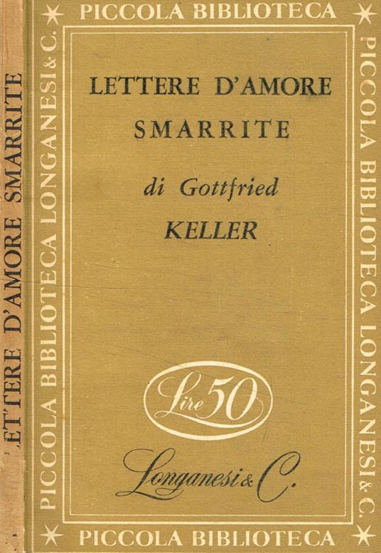 Lettere d'amore smarrite - Gottfried Keller - copertina
