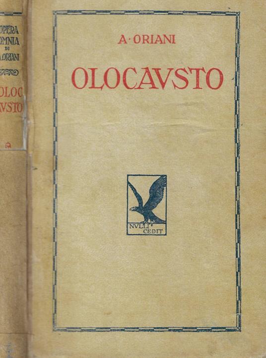 Olocausto - Alfredo Oriani - copertina
