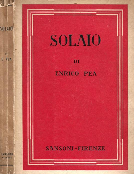 Solaio - Enrico Pea - copertina