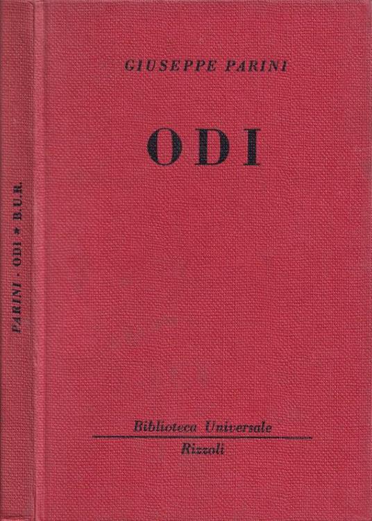 Odi - Giuseppe Parini - copertina