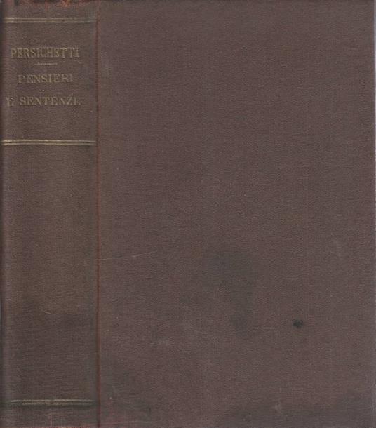 Dizionario di pensieri e sentenze - Niccolò Persichetti - copertina