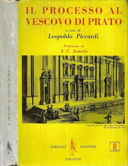 Il processo al Vescovo di Prato - Leopoldo Piccardi - copertina