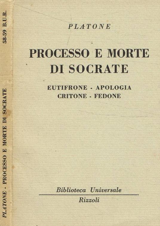 Processo e morte di Socrate - Platone - copertina