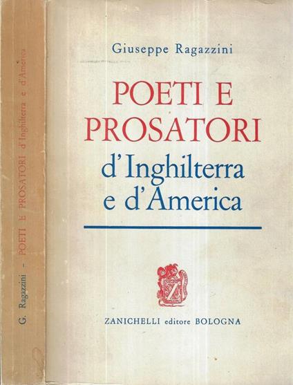 Poeti e prosatori d' Inghilterra e d' America - Giuseppe Ragazzini - copertina