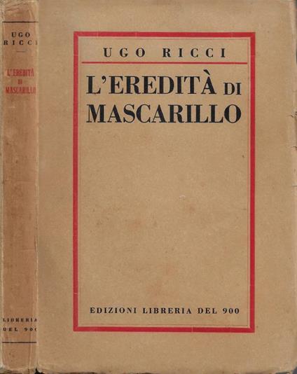 L' eredità di Mascarillo - Ugo Ricci - copertina