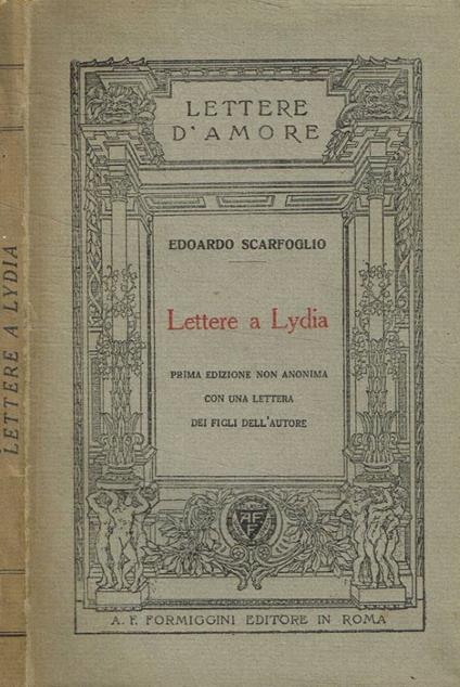 Lettere a Lydia - Edoardo Scarfoglio - copertina