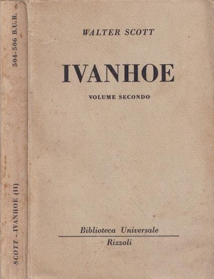 Ivanhoe, vol. II - Walter Scott - copertina