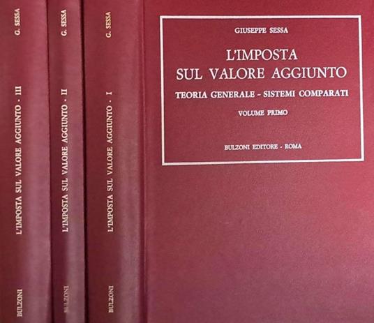L' imposta sul valore aggiunto. Tre volumi+fascicolo (Autografo) - Giuseppe Sessa - copertina