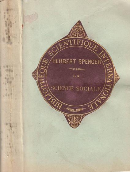 Introduction a la Science Sociale - Herbert Spencer - copertina