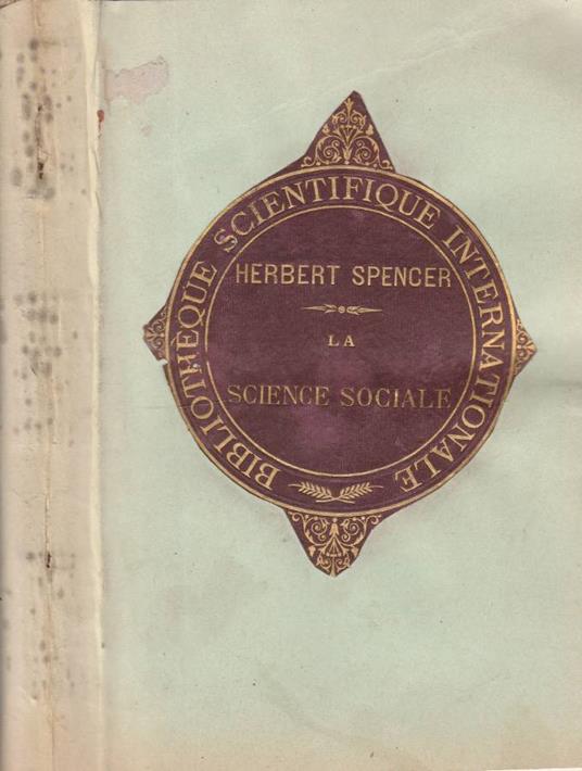 Introduction a la Science Sociale - Herbert Spencer - copertina