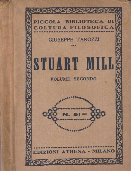 Stuart Mill vol II - Giuseppe Tarozzi - copertina