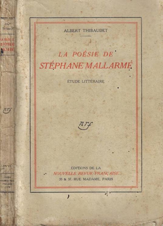 La poésie de Stèphane Mallarmé - Albert Thibaudet - copertina