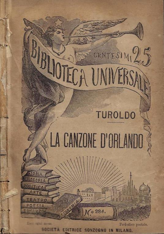 La Canzone d'Orlando - Turoldo - copertina
