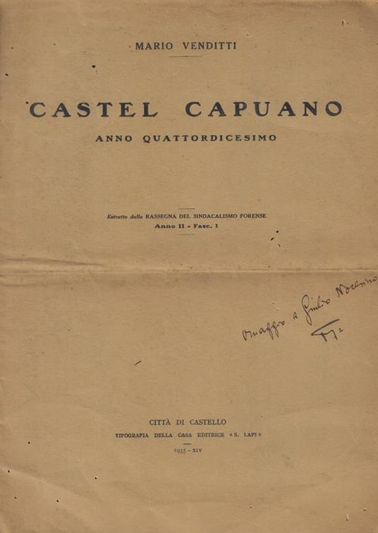 Castel Capuano - Mario Venditti - copertina