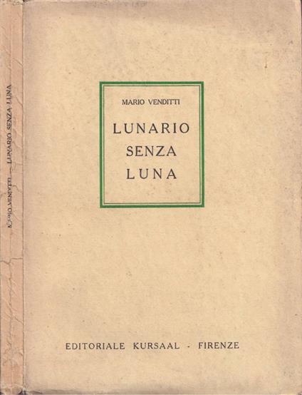 Lunario senza luna (Autografo) - Mario Venditti - copertina