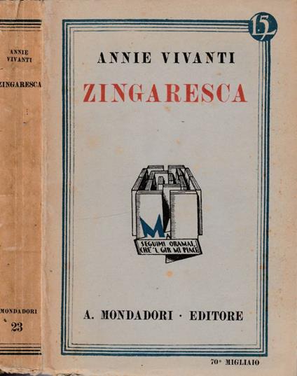 Zingaresca - Annie Vivanti - copertina