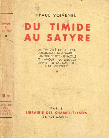 Du timide au satyre - Paul Voivenel - copertina