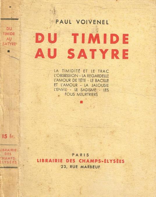 Du timide au satyre - Paul Voivenel - copertina