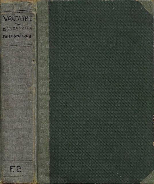 Dictionnaire Philosophique - Voltaire - copertina