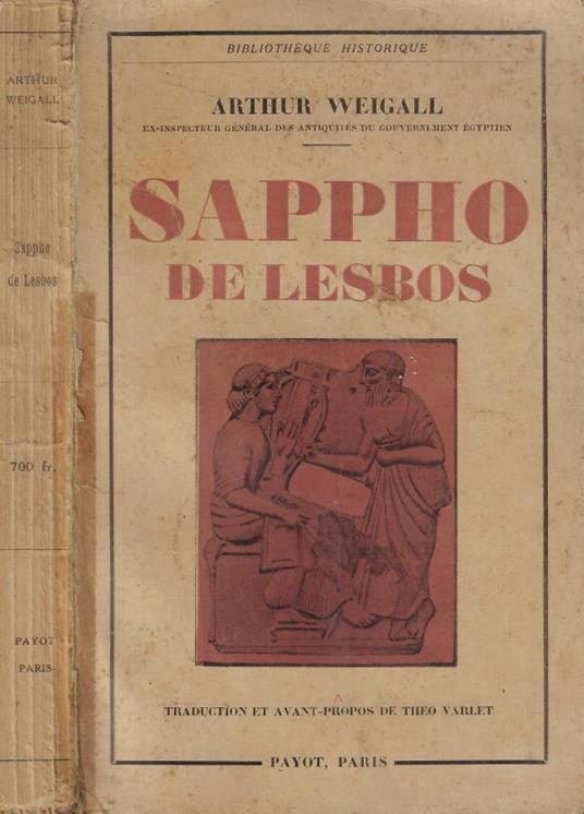 Sappho de lesbos - Arthur Weigall - copertina