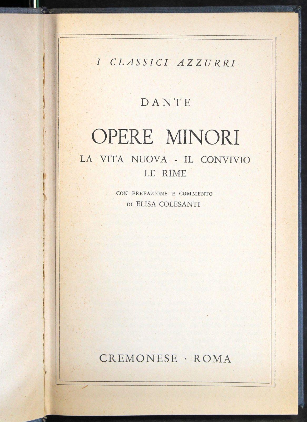 Opere minori