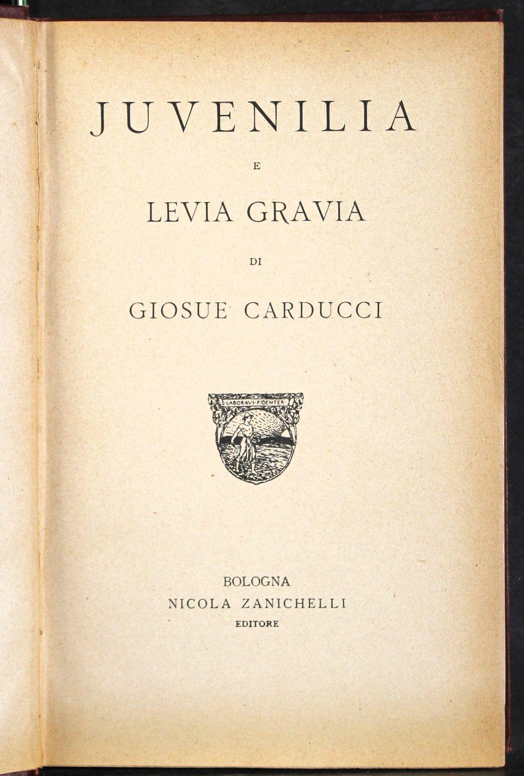 Juvenilia e Levia Gravia