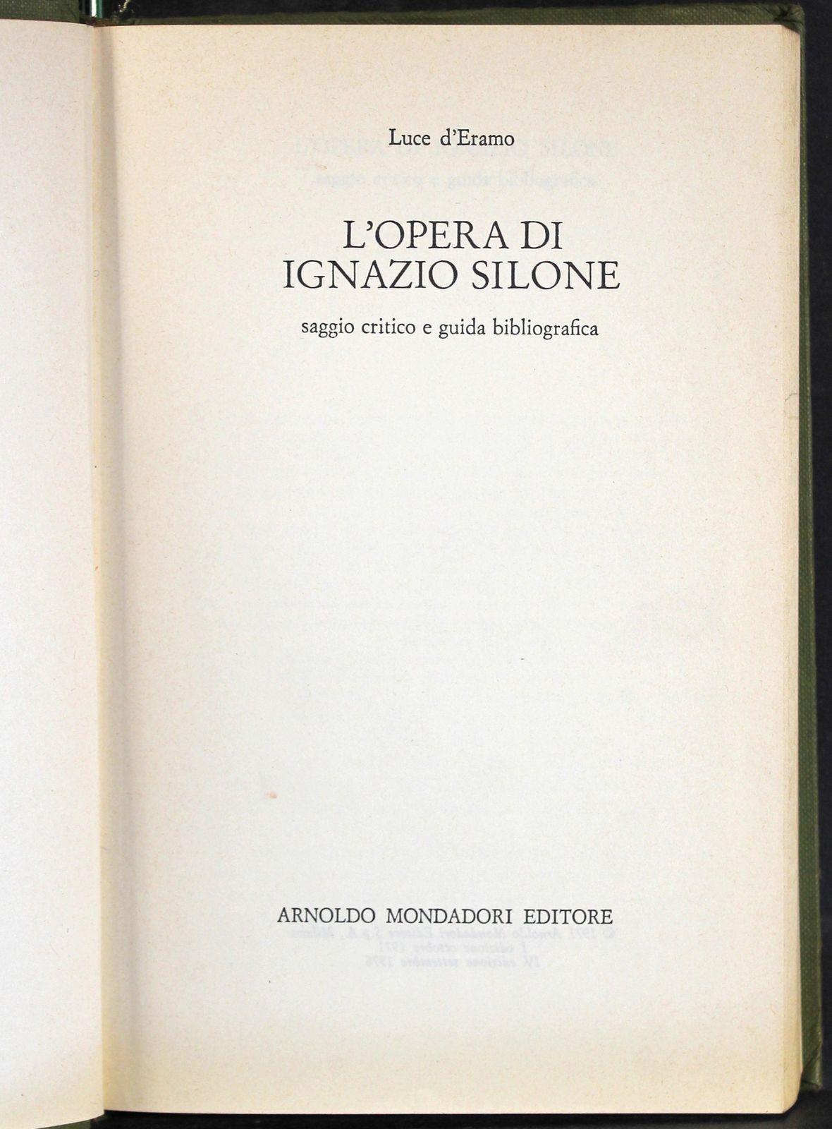 L' opera di Ignazio Silone