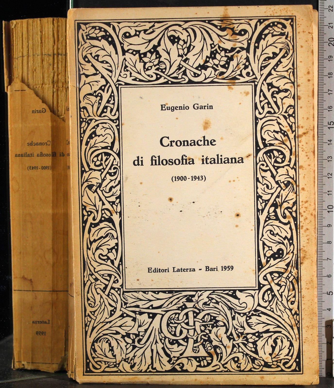 Cronache di filosofia italiana