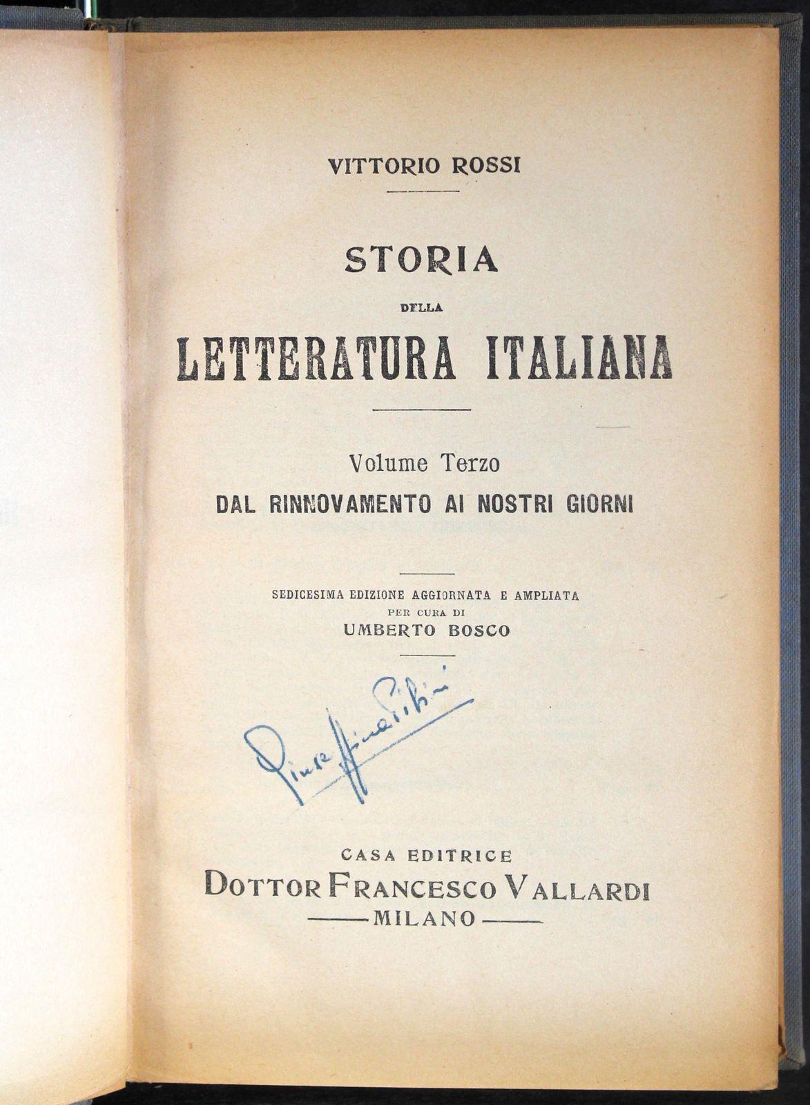 Storia della letteratura italiana