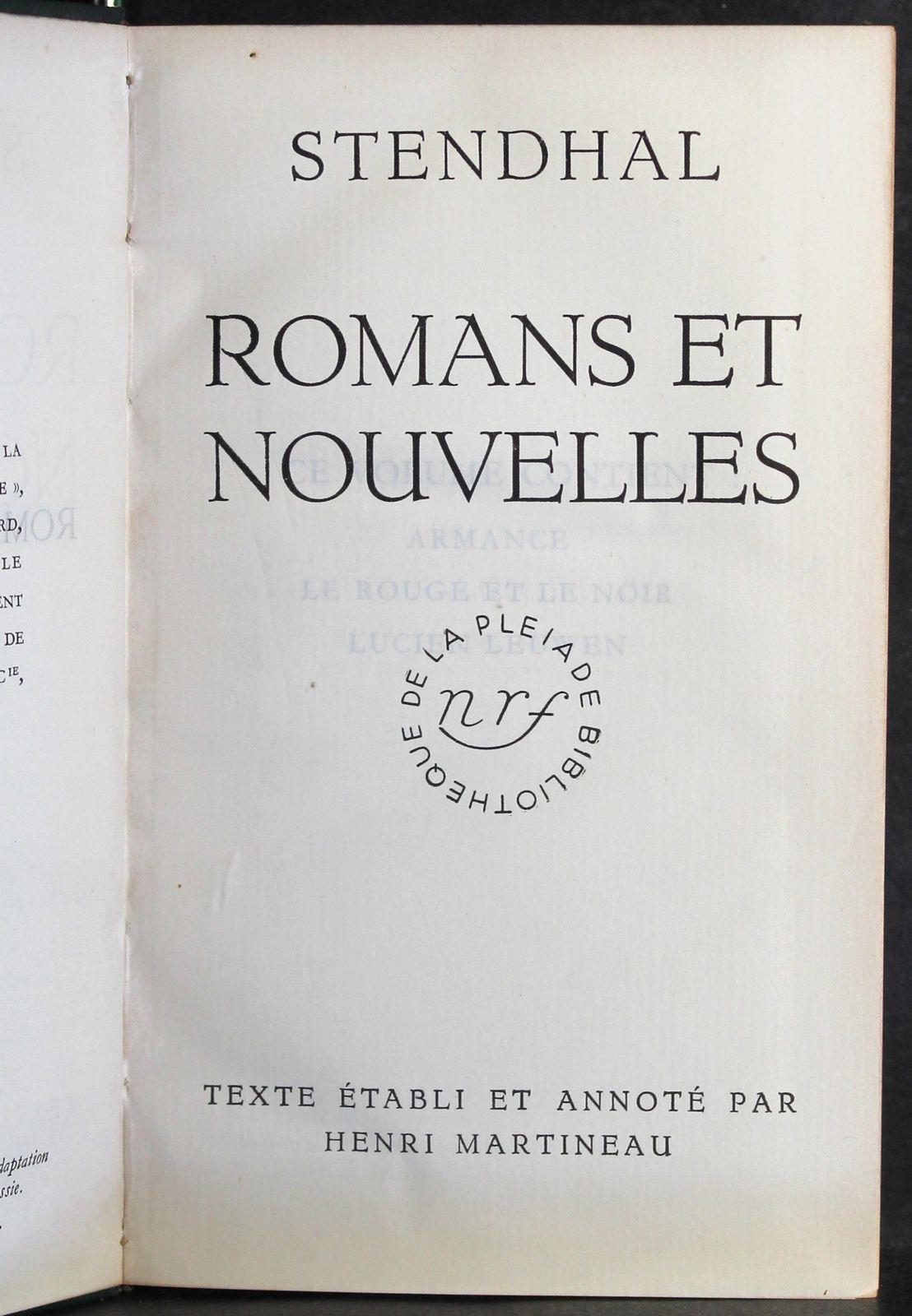 Romans et nouvelles. Vol 1