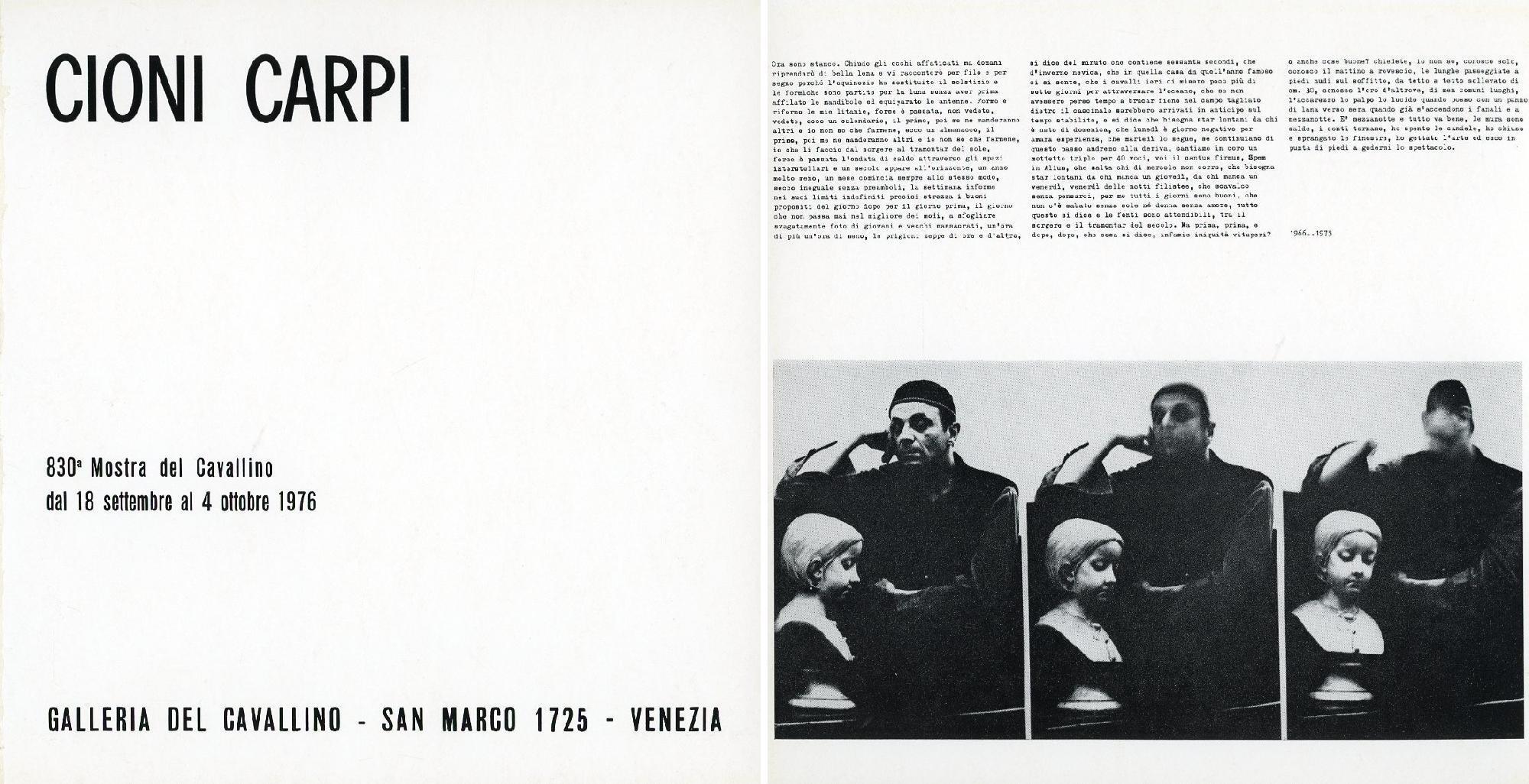 Cataloghi delle mostre allestite dal 28 febbraio 1976 al 23 dicembre 1976 (821^-834^)