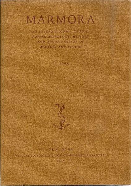 An international journal for archaeology, history and archaeometry of marbles and stones - copertina