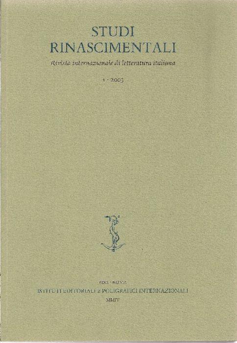 Studi Rinascimentali. 2003, N. 3 - copertina