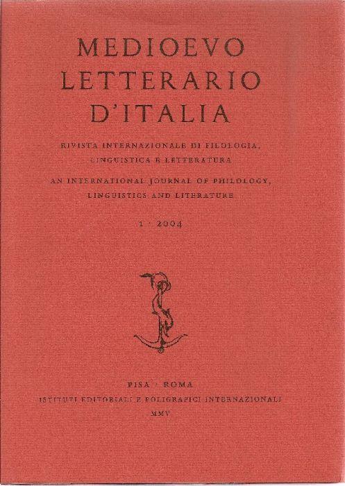Rivista Internazionale di Filologia, Linguistica e Letteratura. An International Journal of Philolog - copertina