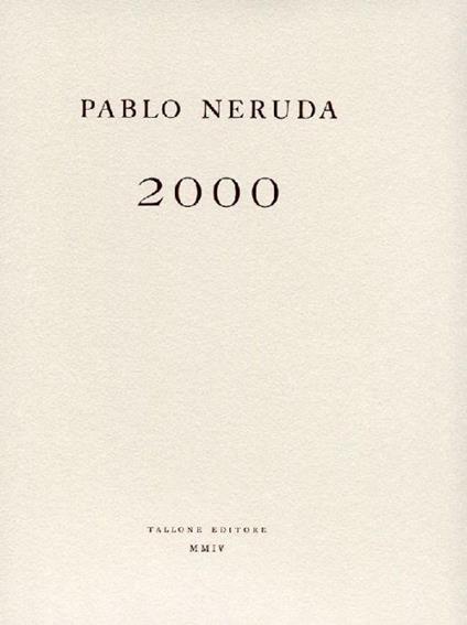 2000 - Pablo Neruda - copertina