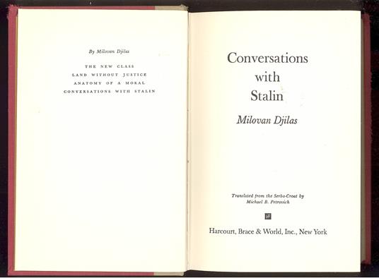 Conversations with Stalin - copertina