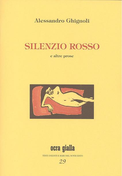 Silenzio rosso e altre prose - copertina
