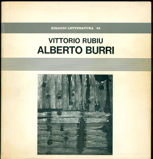 Alberto Burri - copertina