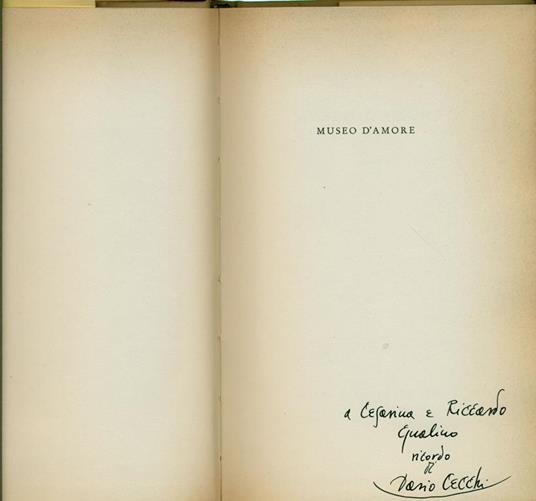 Museo d'amore. Racconti - Dario Cecchi - 2